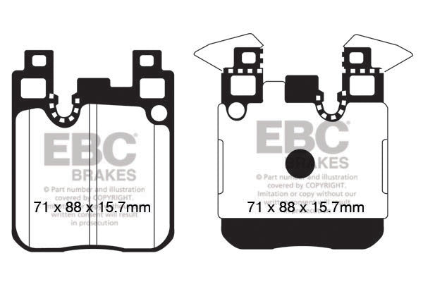 EBC DP42131R BMW F30 F32 Yellowstuff Street/Track Rear Brake pads for ATE Caliper (330i, 335i, 340i & 435i)