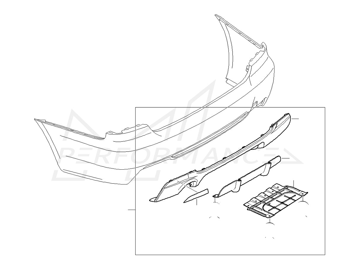 Genuine BMW M Performance E92 E93 Rear Diffuser HP Primered 335i - ML Performance UK