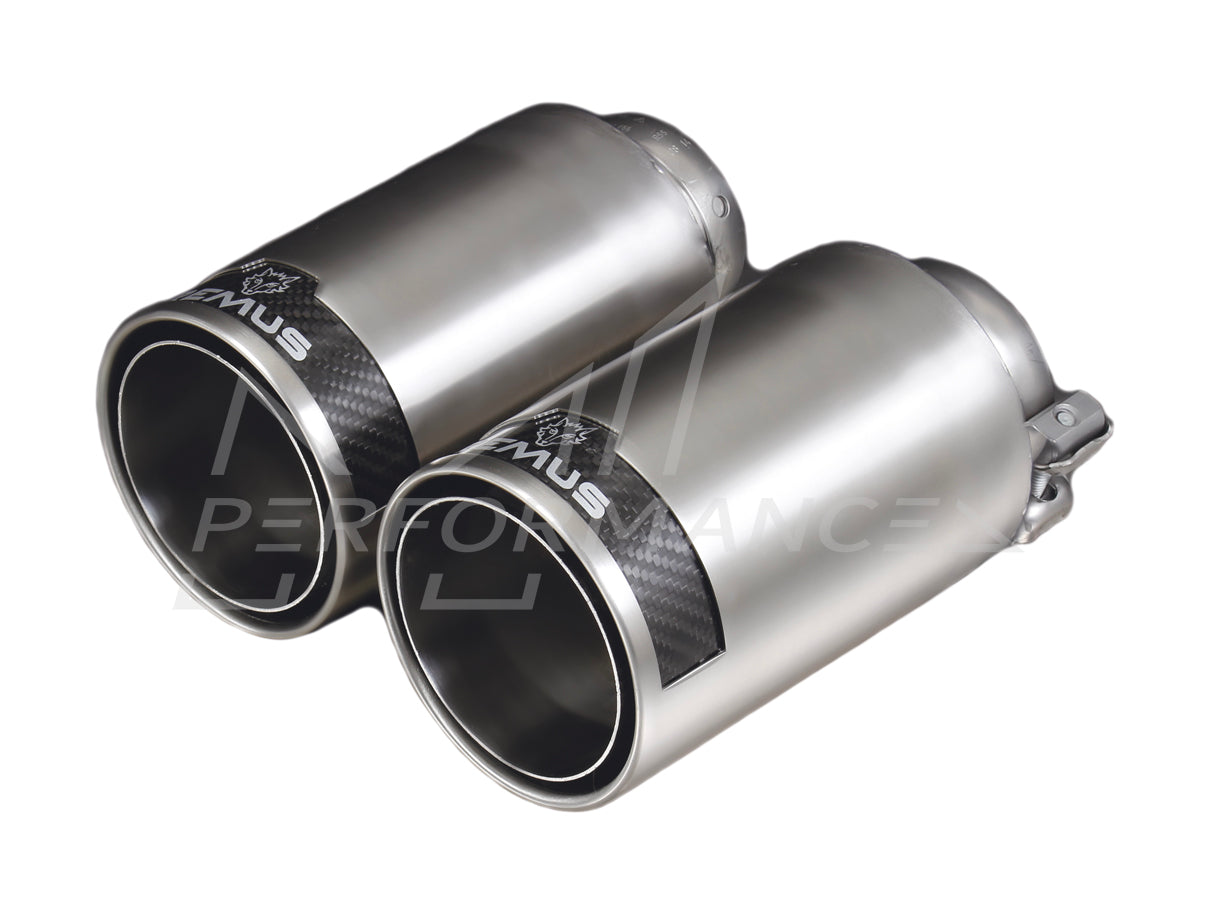 Remus BMW Mini Audi B58 F22 F23 F54 B8 Street Race Chrome Tailpipes Pair (M240i, Cooper S Clubman, JCW ALL4 & A4) - ML Performance UK