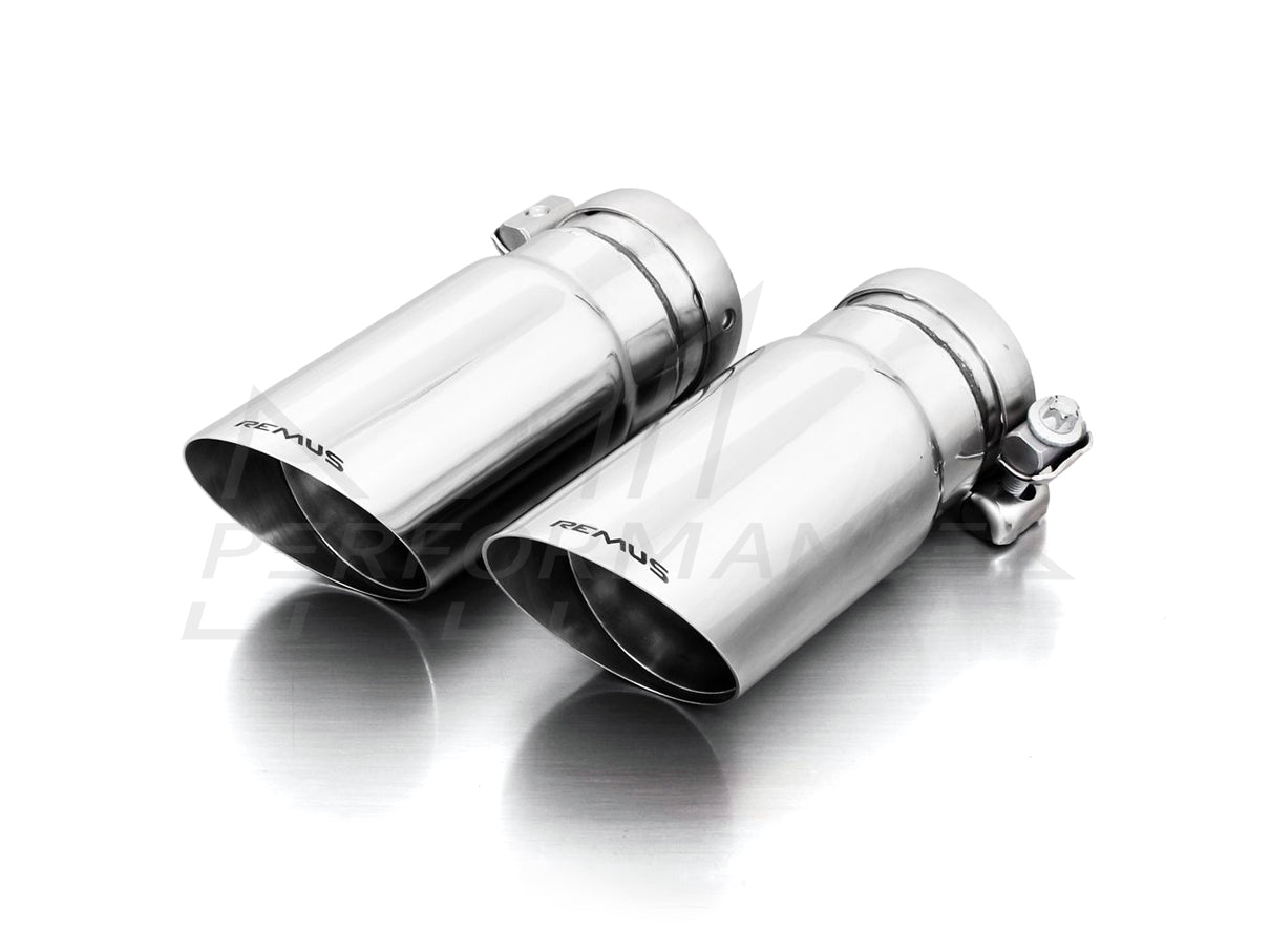 Remus Mercedes-Benz C117 CLA250 Straight Cut Chrome Tailpipe Set - ML Performance UK