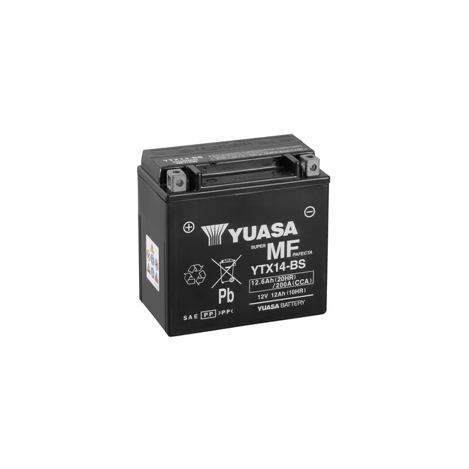 Yuasa YTX14-BS 12V Maintenance Free VRLA Motorbike Battery – ML Performance
