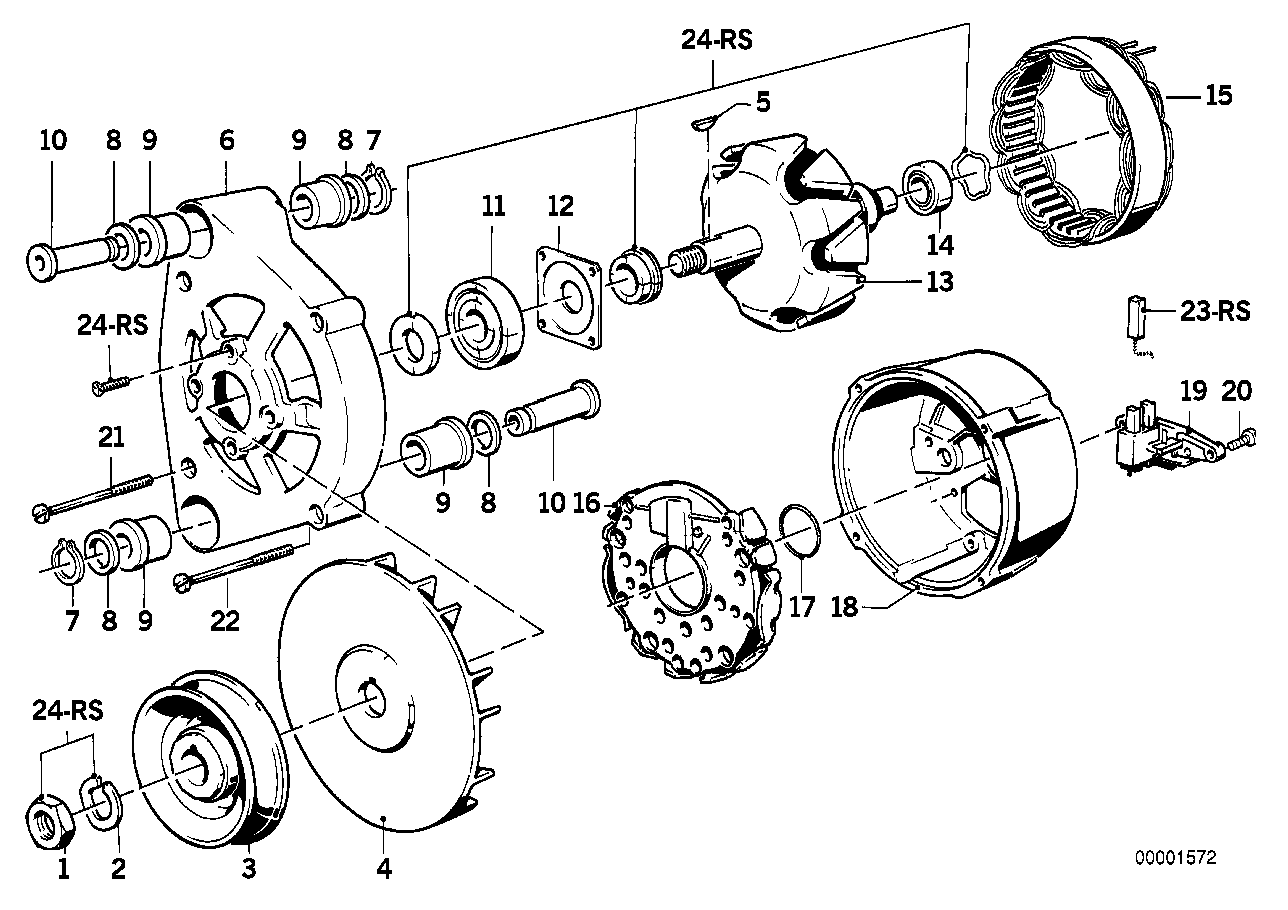 Genuine BMW 12311727759 E36 E32 E34 Stator Assy (Inc. 732i, 728iS & 320i) | ML Performance UK UK Car Parts