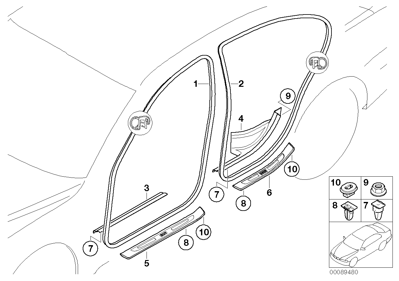 Genuine BMW 51478030831 E65 Front Left Entrance Cover ALPINA (Inc. & ALPINA B7) | ML Performance UK Car Parts