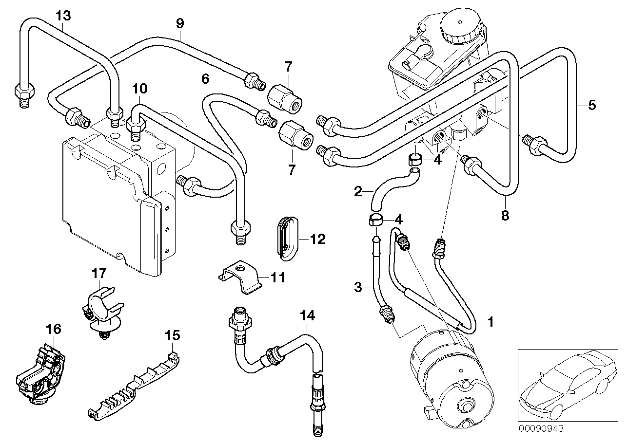 Genuine BMW 34326772617 E66 E65 E67 Pipe M12/M12 (Inc. 740d, 730i & 730Li) | ML Performance UK UK Car Parts