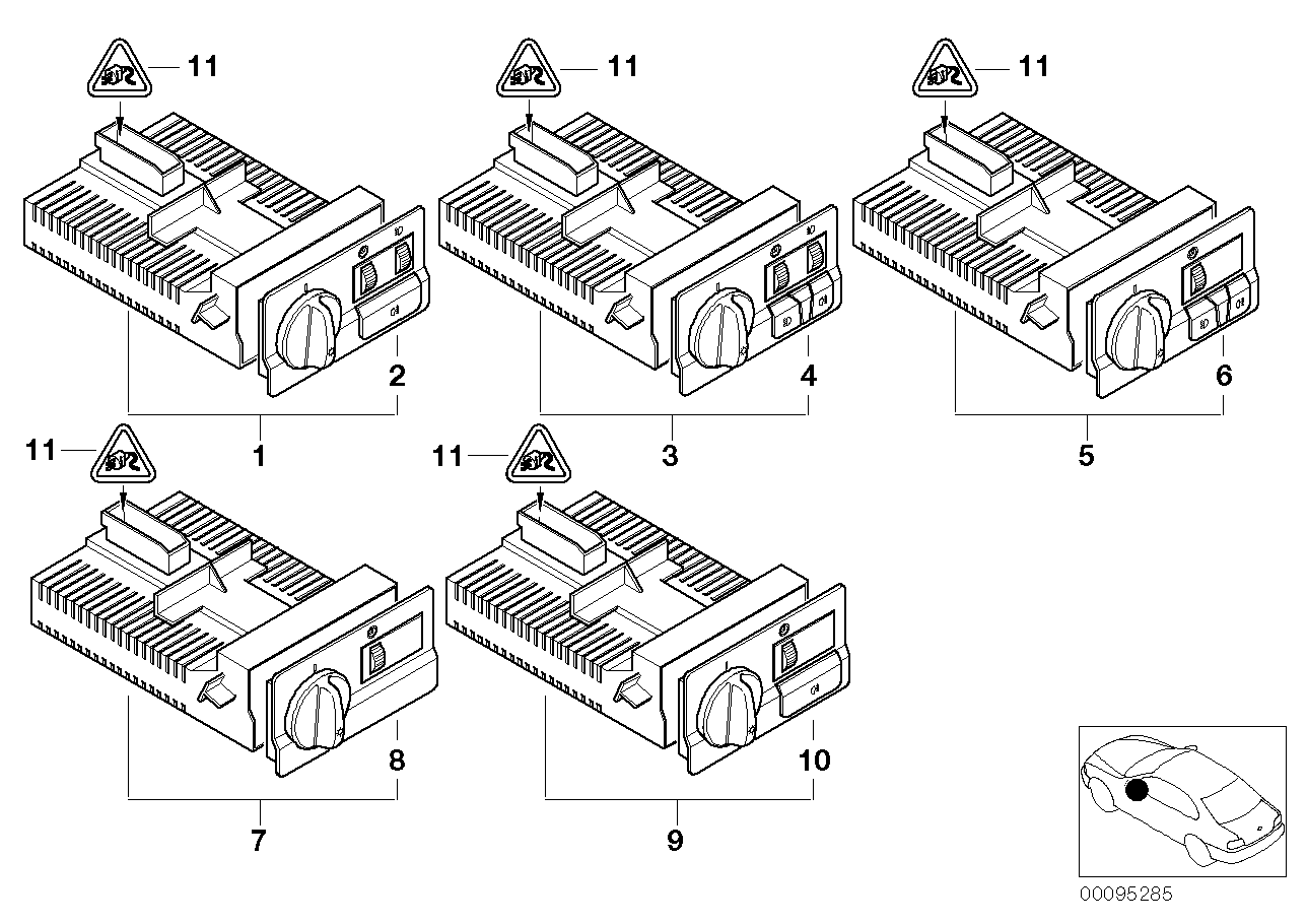 Genuine BMW 61318386191 E46 Control, Switch Unit For Lights (Inc. & M3 CSL) | ML Performance UK Car Parts