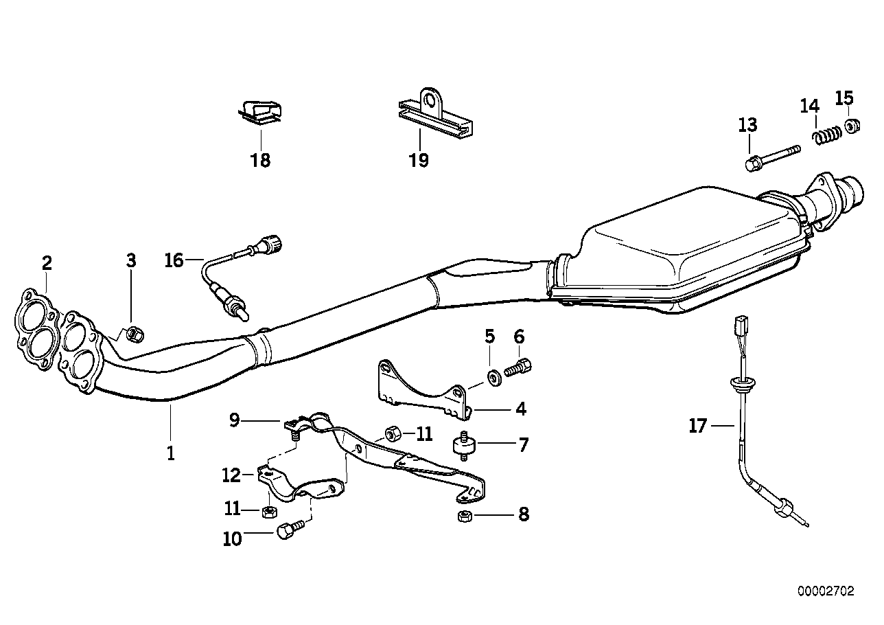 Genuine BMW 18301728575 E36 Exhaust Support (Inc. 318i & 318is) | ML Performance UK UK Car Parts
