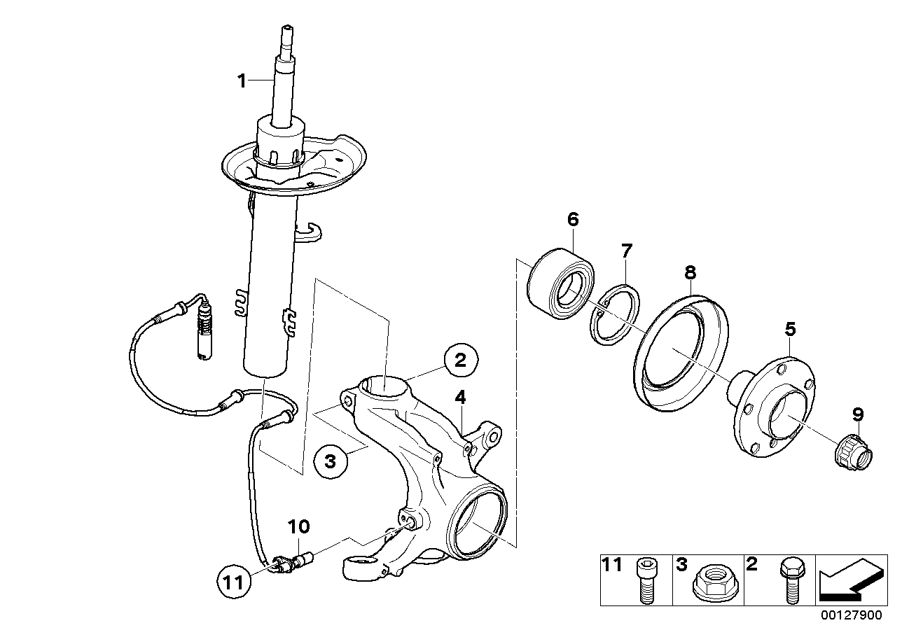 Genuine BMW 31303453793 E83 Self-Locking Hex Nut M14X1,5-8 ZNNIV (Inc. X3) | ML Performance UK UK Car Parts
