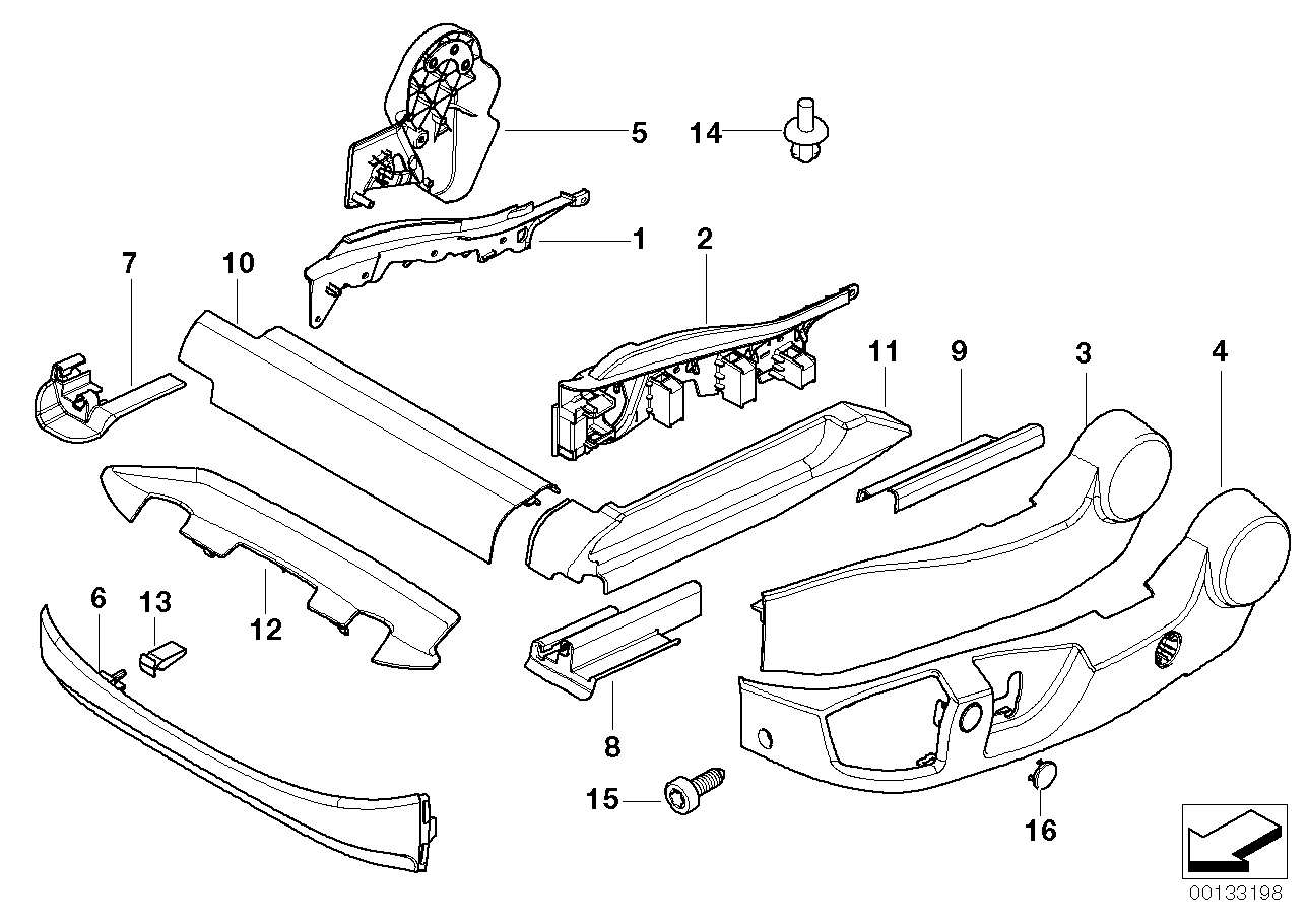 Genuine BMW 61316958530 E61 E70 Control, Backrest Adjustment, Right (Inc. 520d, 550iX & X5 3.0sd) | ML Performance UK UK Car Parts