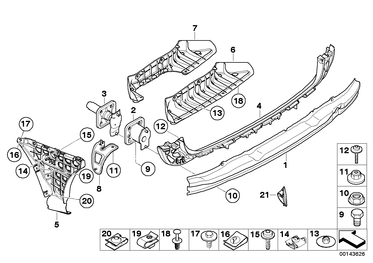 Genuine BMW 51127060796 E61 Mount, Bumper Rear Right (Inc. 535d, 520i & 550i) | ML Performance UK UK Car Parts