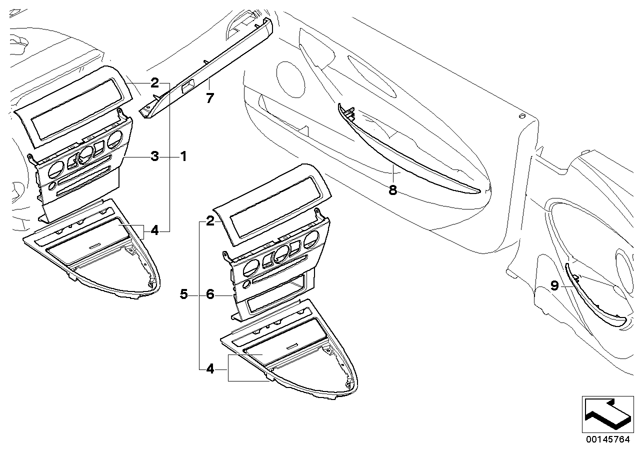 Genuine BMW 51418028856 E63 E64 Decorative Strip, Door Front Right NUßBAUM AMARONE (Inc. 645Ci, 630i & M6) | ML Performance UK UK Car Parts