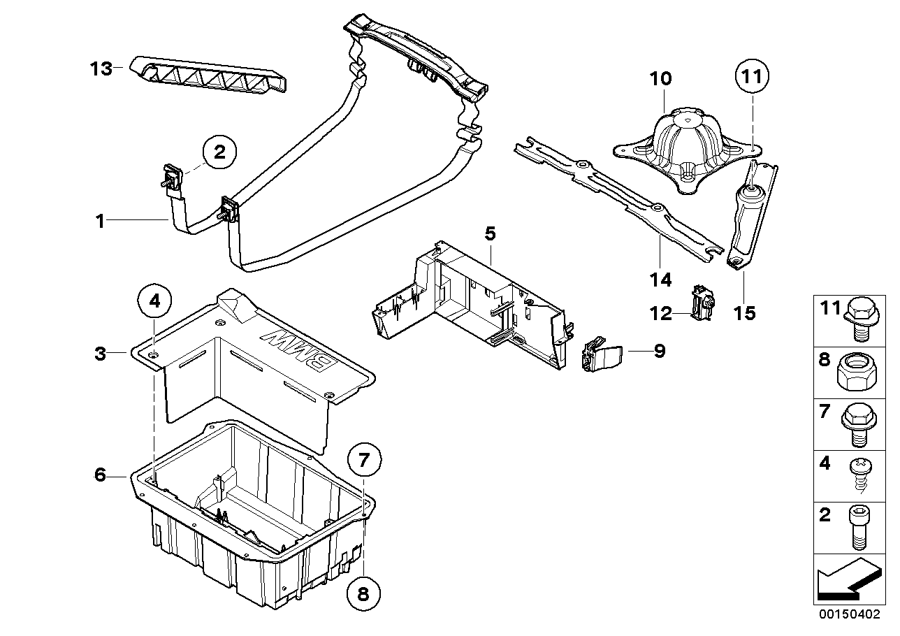Genuine BMW 51717025201 E53 Tension Strap LINKS (Inc. X5) | ML Performance UK UK Car Parts