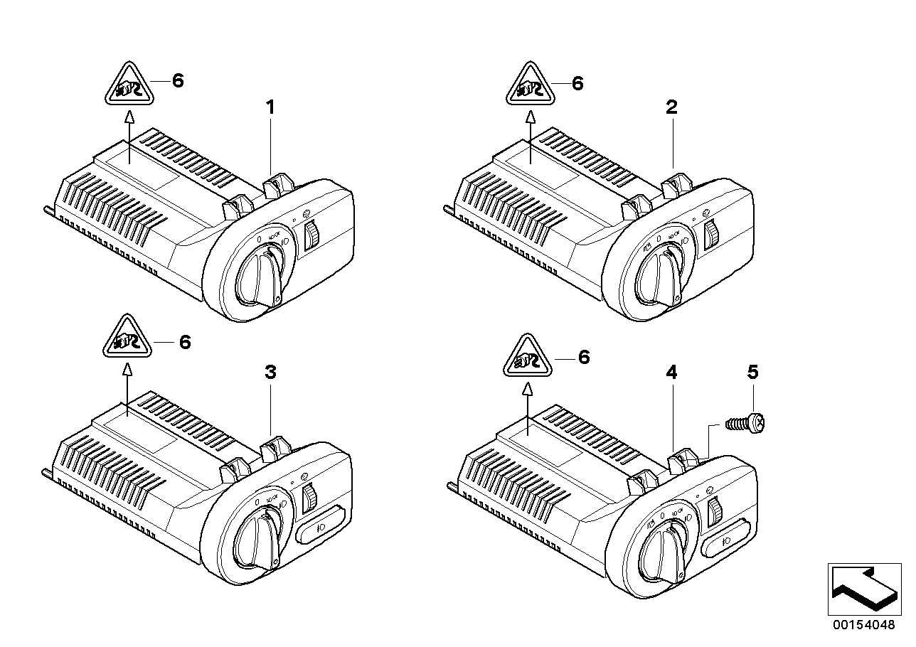 Genuine BMW 61319133055 E85 Switch Unit, Light (Inc. Z4 2.5i & Z4 3.0i) | ML Performance UK UK Car Parts