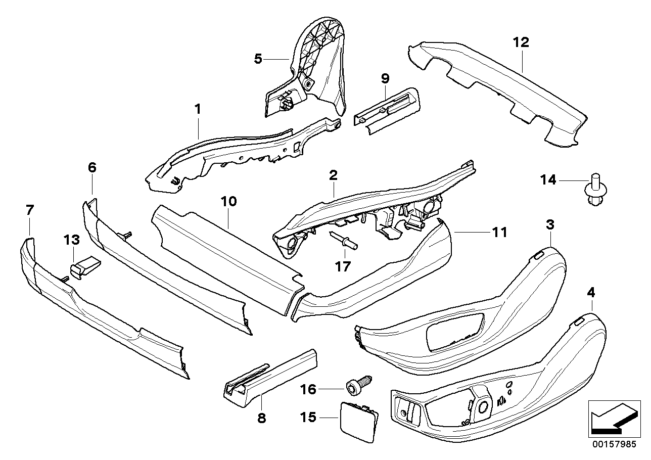 Genuine BMW 52107170718 E70 Finisher, Upper Rail, Front, Right GRAU (Inc. X5) | ML Performance UK UK Car Parts