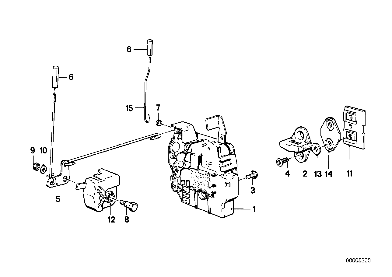 Genuine BMW 51211922843 E30 Door Lock Front Left (Inc. 325i, M3 & 323i) | ML Performance UK Car Parts