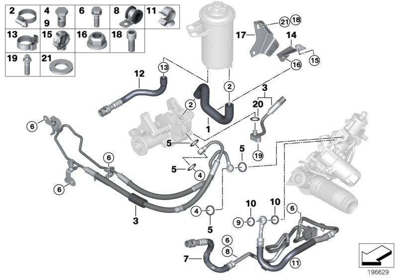 Genuine BMW 32416779954 E71 E70 F16 Bracket, Suction Line, Steering (Inc. X5) | ML Performance UK UK Car Parts