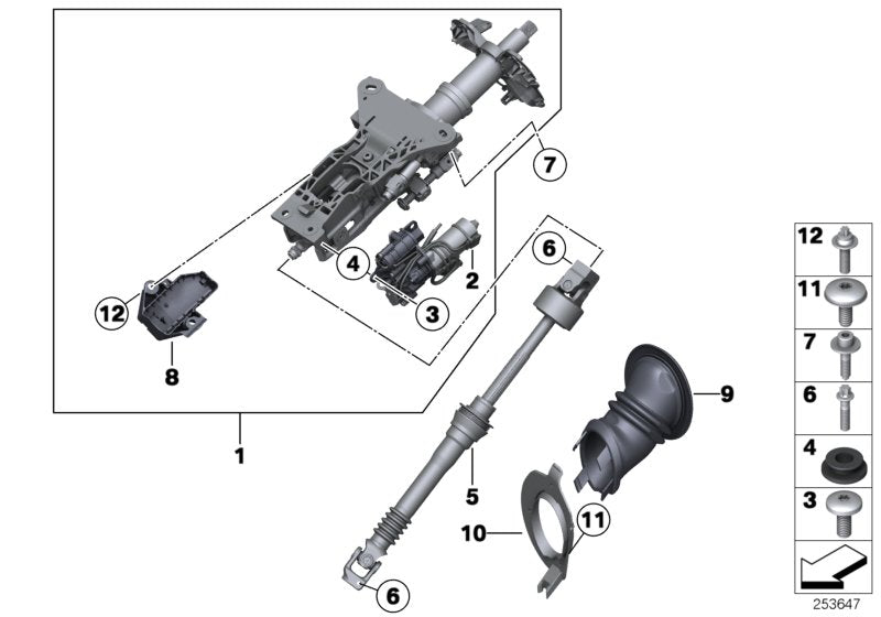 Genuine BMW 67646956696 E63 E64 Drive,Electronic Steering Column Adjustm (Inc. 528xi, 530i & 530xi) | ML Performance UK UK Car Parts
