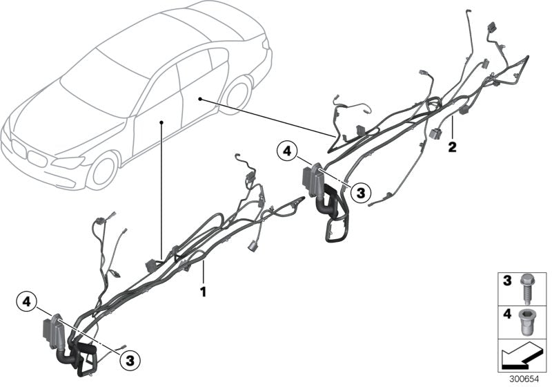 Genuine BMW 61129282073 Co-Driver's Side Door Cable Harness (Inc. 530d, 525dX & 530i) | ML Performance UK UK Car Parts