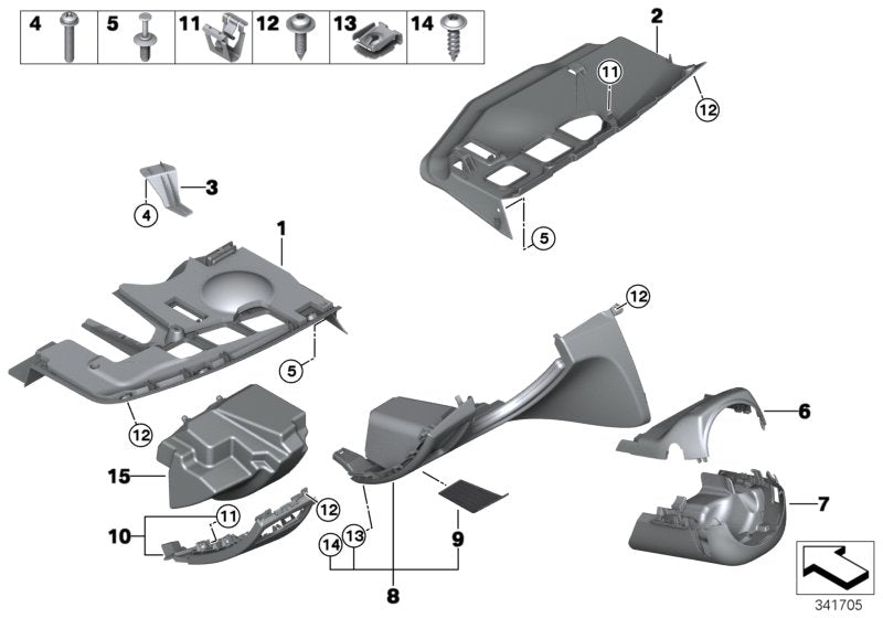 Genuine BMW 61316950262 E87 E84 E91 Trim Panel, Steering Column, Bottom (Inc. Z4 23i, Z4 30i & 320si) | ML Performance UK UK Car Parts
