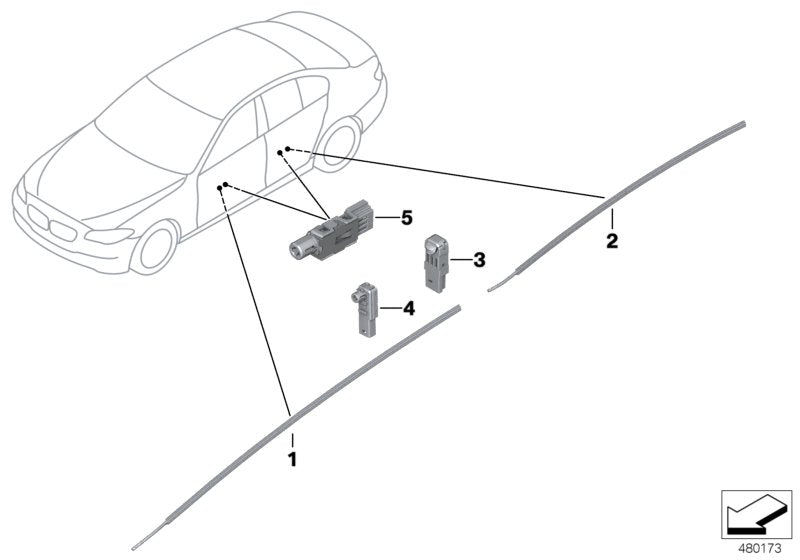 Genuine BMW 63319186638 Optical Conductor, Door Rear Upper Right (Inc. 530dX, 550iX & 530i) | ML Performance UK UK Car Parts