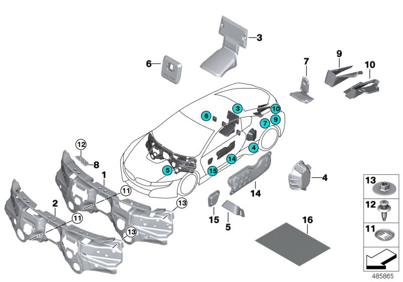 Genuine BMW 51489478240 I15 Sound Insulation, Door Right (Inc. i8) | ML Performance UK UK Car Parts