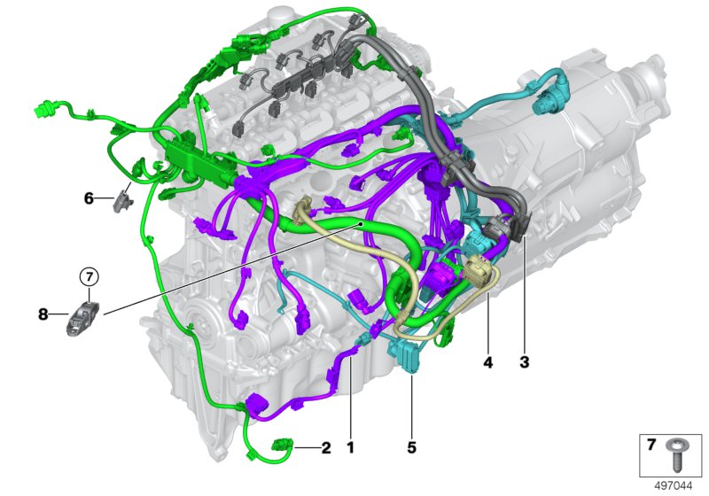 Genuine BMW 12518682011 G30 Wiring Harness, Eng. Sensoric Module 2 (Inc. 530e) | ML Performance UK UK Car Parts