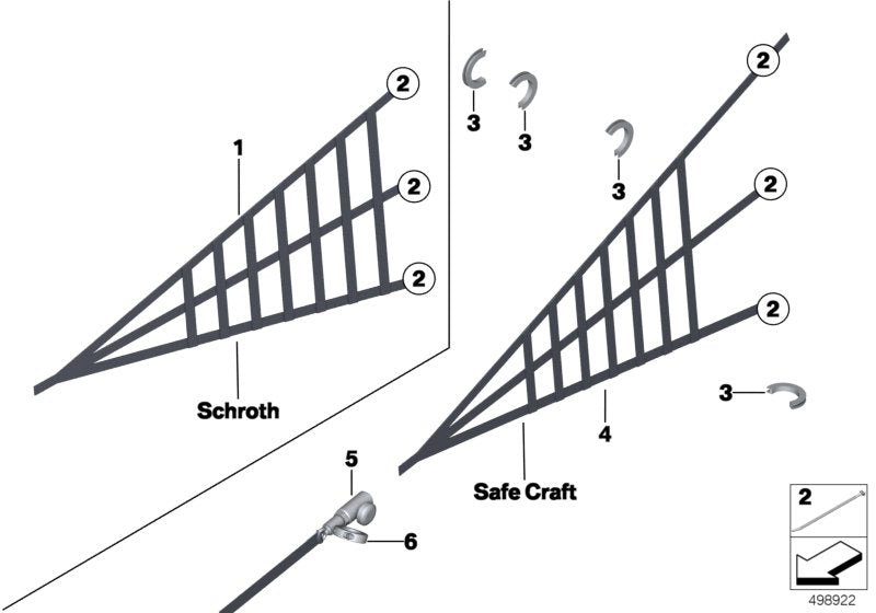 Genuine BMW 72118428445 Fastening Elements SAFECRAFT NET (Inc. M6 GT3) | ML Performance UK UK Car Parts