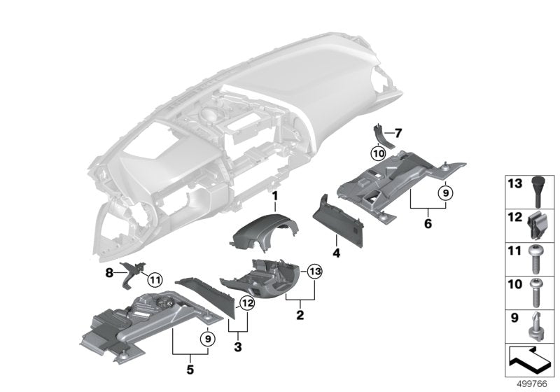 Genuine BMW 51457941022 F93 G16 F91 Trim Panel, Footwell, Airbag, Passenger (Inc. 840dX, 840iX & M8) | ML Performance UK UK Car Parts