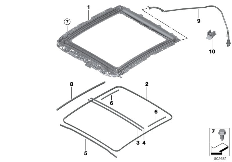 Genuine BMW 54107461831 F40 F39 Acoustic Seal (Inc. 120dX & X2) | ML Performance UK UK Car Parts