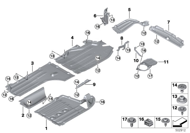 Genuine BMW 51757488750 G05 Underbody Panelling, Side On Right (Inc. X5 45eX) | ML Performance UK UK Car Parts
