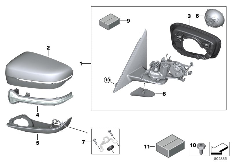 Genuine BMW 51167418820 G32 F91 G11 Housing Lower Section, Right SHADOW-LINE (Inc. M5, 630d & 740LdX) | ML Performance UK UK Car Parts