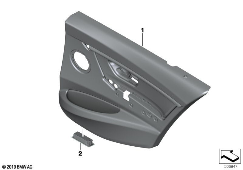 Genuine BMW 51427281475 Accent Molding, Rear Left OYSTER (Inc. 318dX, 340i & 316i) | ML Performance UK UK Car Parts