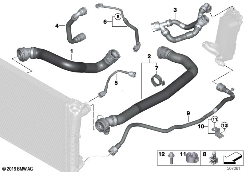 Genuine BMW 17128632286 G02 G01 G31 Bracket, Coolant Hose (Inc. X3 20dX & X4) | ML Performance UK UK Car Parts