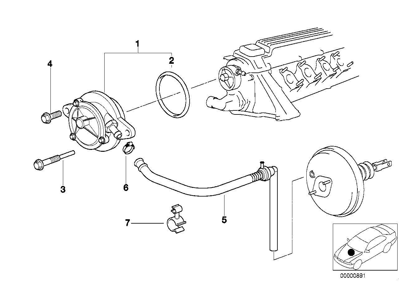 Genuine BMW 11662247490 E36 E34 Vacuum Pump (Inc. 525tds, 325tds & 325td) | ML Performance UK UK Car Parts