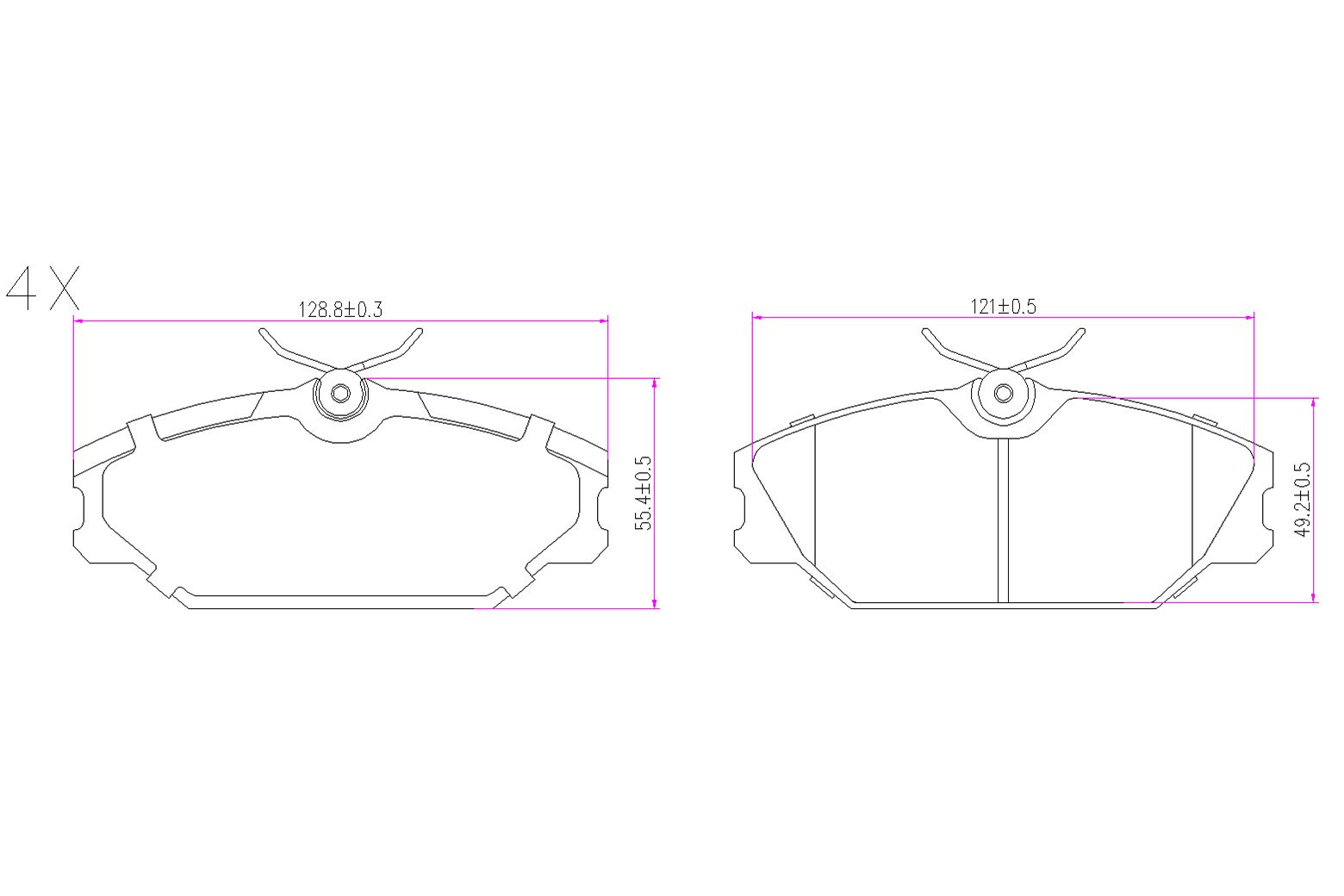 BOGAP R8210115 Brake Pad Set, Disc Brake | ML Performance Car Parts