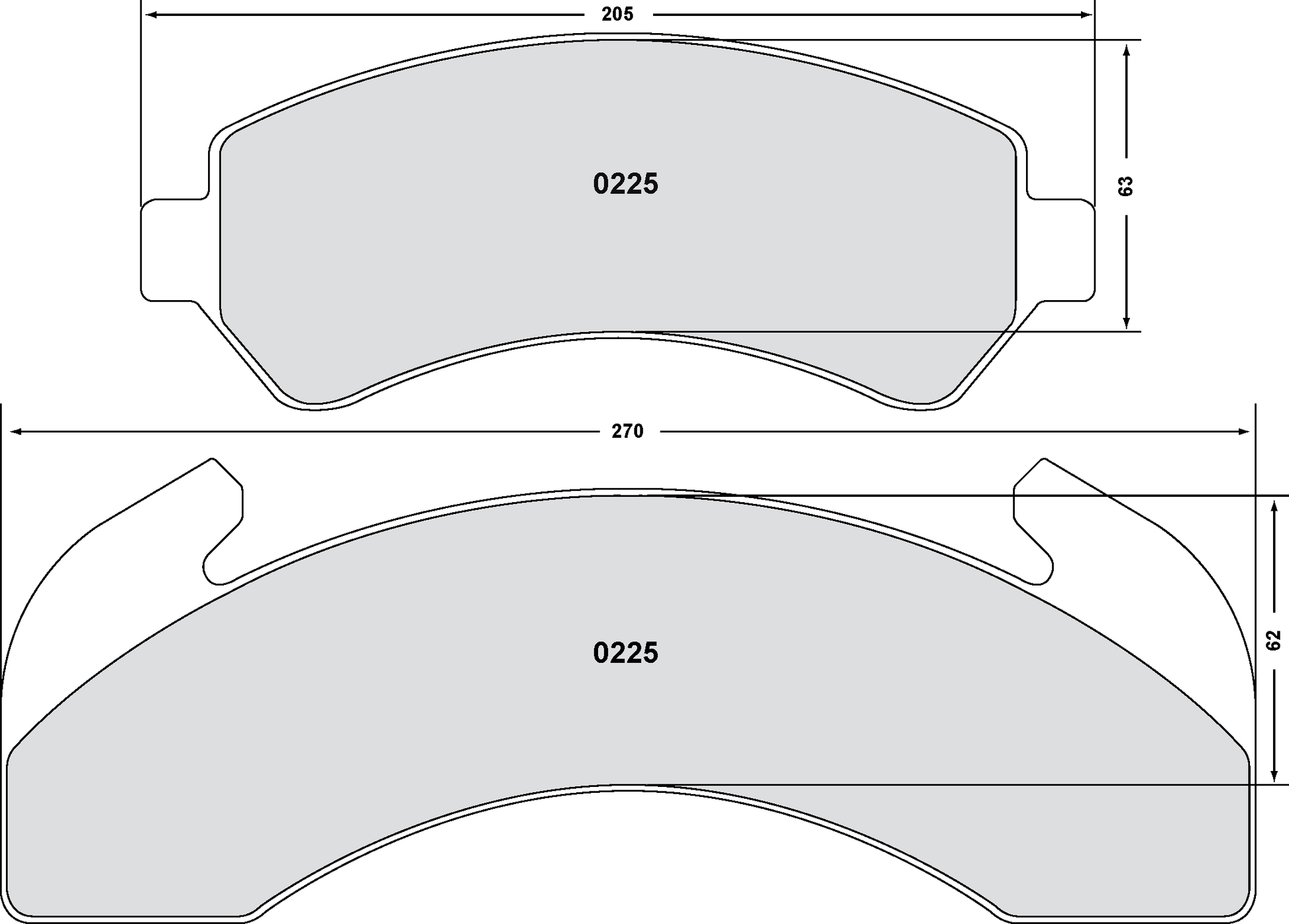 PFC 0225.20 225 CARBON METALLIC BRAKE PAD SET