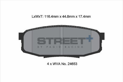 PAGID Racing T8084SP2001 STREET+ Brake Pads