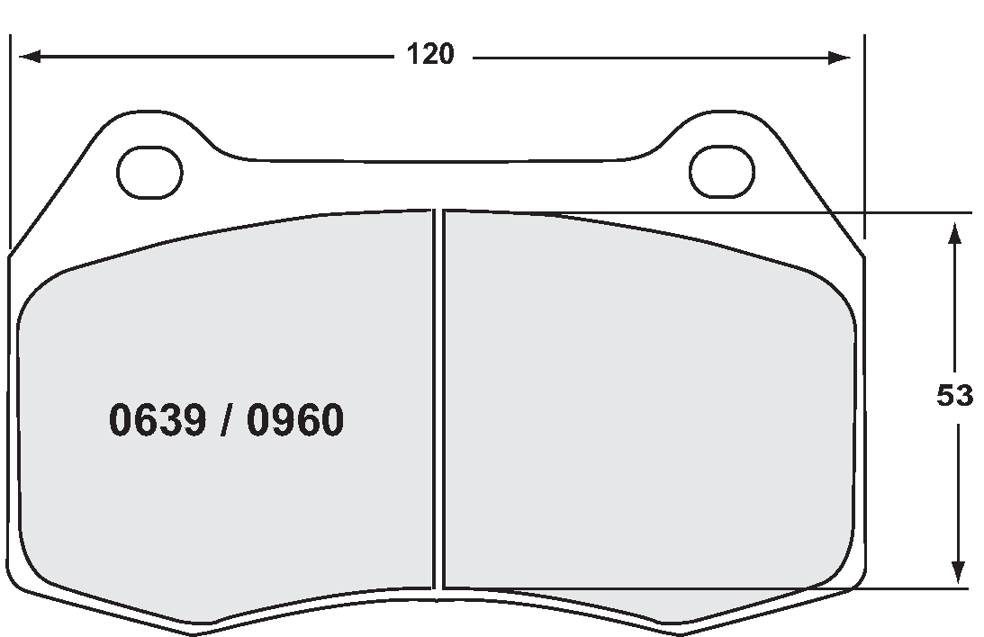 PFC 0960.11.14.44 BRAKE PADS RACE 11 CMPD 17MM FRONT MINI COOPER BREMBO R55, R56, R57 & R59