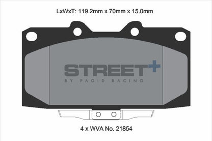 PAGID Racing T8308SP2001 STREET+ Brake Pads