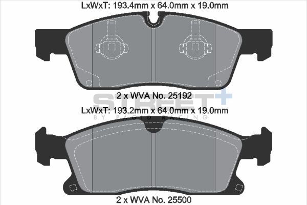 PAGID Racing T8112SP2001 STREET+ Brake Pads