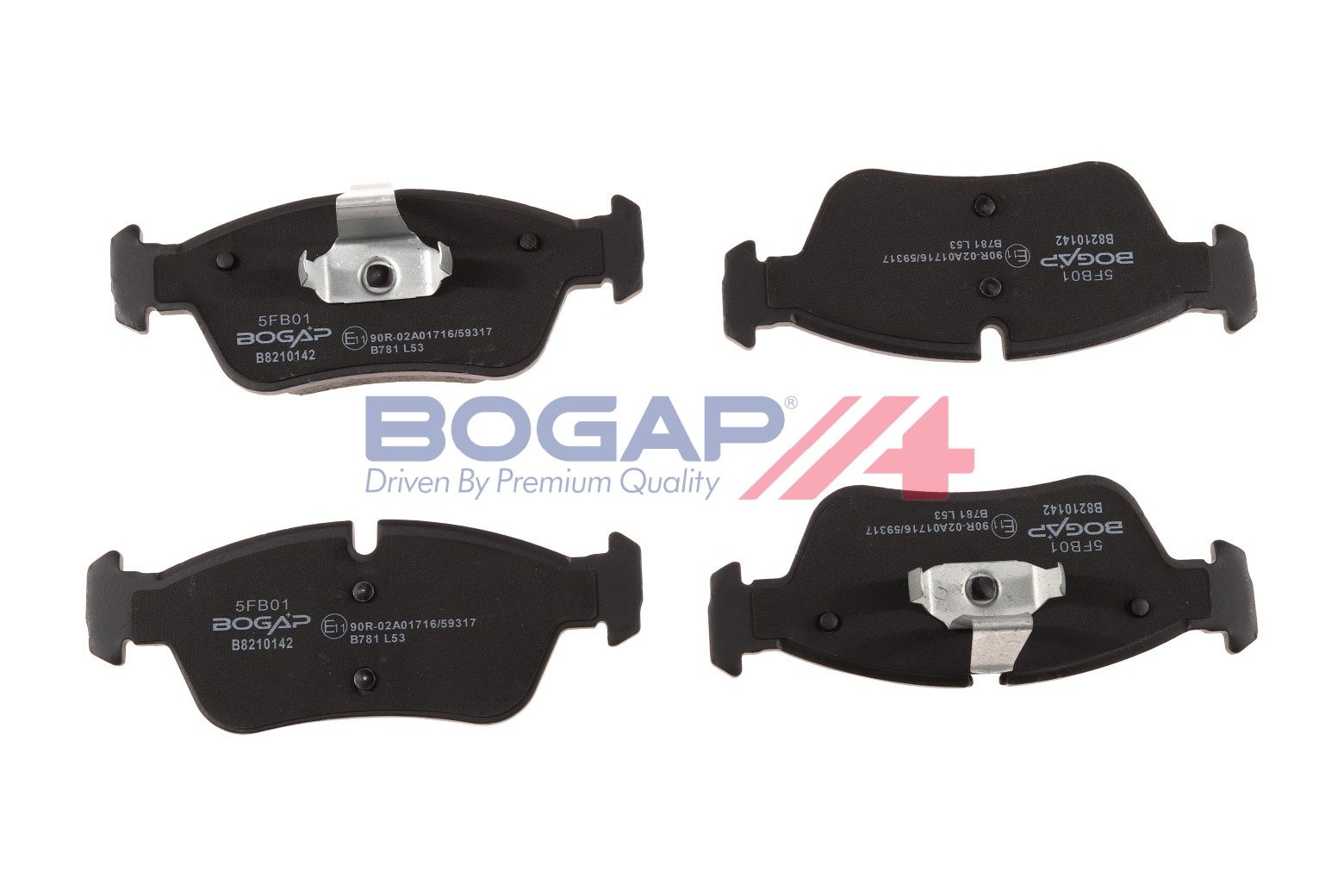 BOGAP B8210142 Brake Pad Set, Disc Brake | ML Performance Car Parts