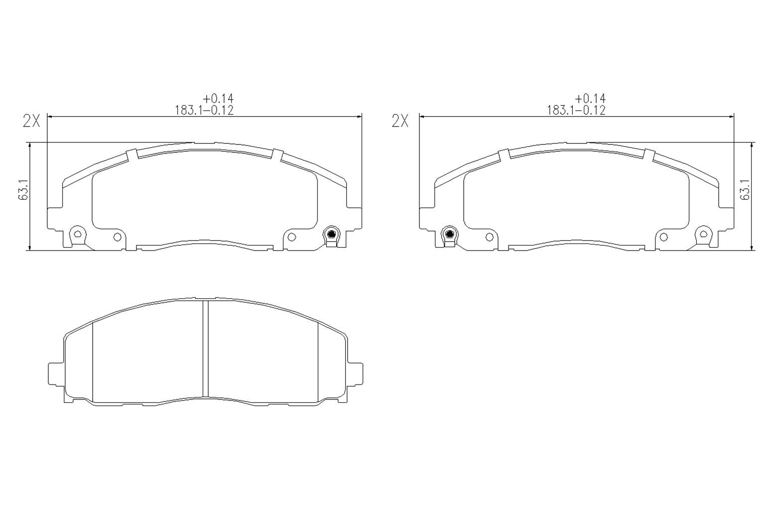 BOGAP A8210247 Brake Pad Set, Disc Brake | ML Performance Car Parts