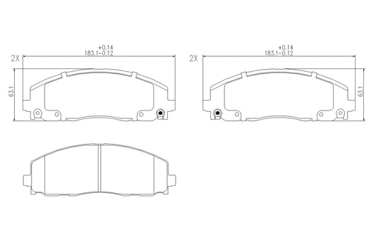 BOGAP A8210247 Brake Pad Set, Disc Brake | ML Performance Car Parts