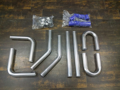 ARD 5592B ALUMINUM PIPES SET + SILICONE +CLAMPS (UNIVERSAL) 2.25"