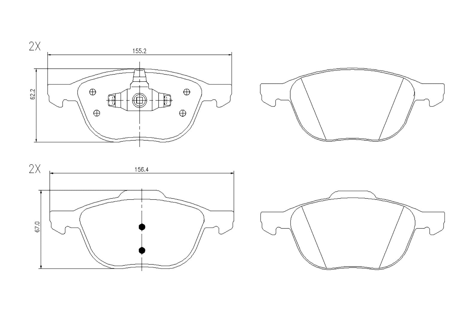 BOGAP F8210380 Brake Pad Set, Disc Brake | ML Performance Car Parts