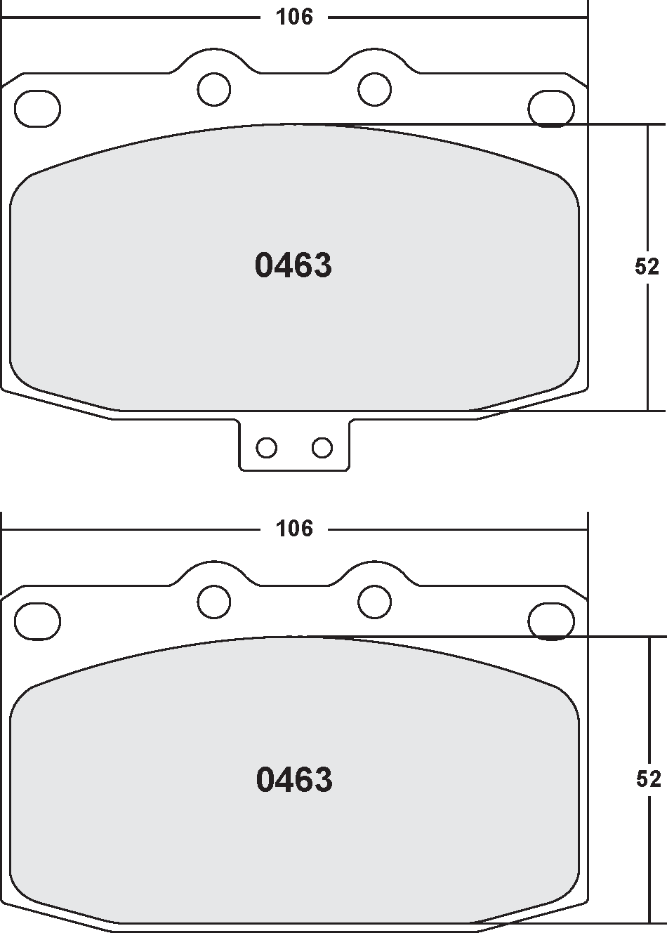 PFC 0463.97.15.44 BRAKE PADS RACE 97 CMPD 15MM FRONT MAZDA RX7