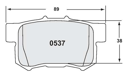 PFC 0537.22 BRAKE PADS Z-RATED CARBON METALLIC REAR HONDA CR-Z 2010- 1.5 HYBRID