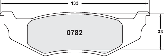 PFC 0782.22 BRAKE PADS Z-RATED CARBON METALLIC REAR CHRYSLER PT CRUISER GT (01-08)