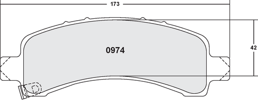 PFC 0974.22 REAR BRAKE PADS CHEVROLET EXPRESS 1500 03-14