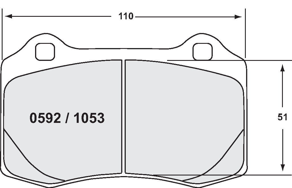 PFC 1053.10 REAR BRAKE PADS Z-RATED CHEVROLET CAMARO ZL1/MASERATI GRAN TURISMO 4.2/4.7