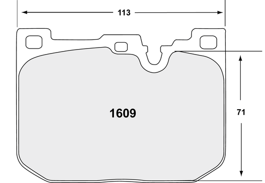 PFC 1609.11.17.44 FRONT BRAKE PADS RACE 11 CMPD 17 MM FOR BMW M2 (F87) / M3 (F80) / M4 (F82/F83) 2014-2020